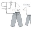 画像4: リネン対応　先染紬調作務衣　Ｍ・Ｌ　１サイズ１０枚１セット　男女兼用 (4)